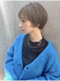 ミニボブ×マロンブラウン×骨格修正カット