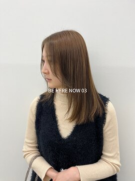 ビーヒアナウ N゜03 金沢駅西店(BE HERE NOW) 【韓国ヘア/レイヤーカット/オリーブベージュ】