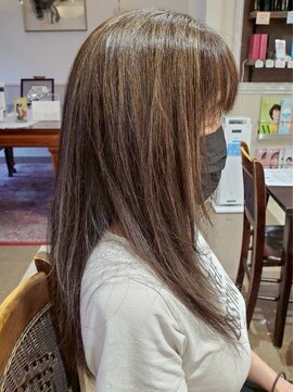 ヘアークリアー 春日部 おしゃれな大人のベージュブラウン×ウルフロング