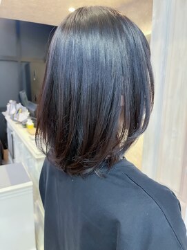 福山人気20代30代40代髪質改善ストレートレイヤーボブ美髪艶髪