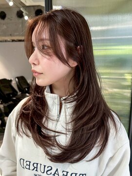 シオン(shion) 韓国ヘアロング大人ガーリー顔周りレイヤー_ba581631