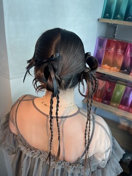 シャルムバイケンジ(Charm.by KENJE) 【ツインアレンジ】結婚式銀座お団子カチモリタイトヘアセット