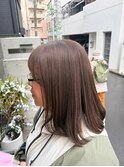 ブリーチで作る透け感ブラウン