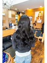 ヘアーメイク ダンス(hair make DANCE)&nbsp;初めてのプルエクステで黒髪ロング JK巻き仕上げ