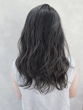 ムウ 難波(MOU) ブルージュ毛先パーマことりベージュウォーターフォール