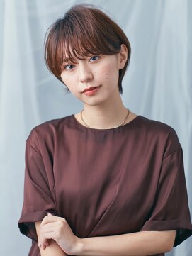 エムスラッシュ アヴェダ 自由が丘(M.SLASH AVEDA) M.SLASH自由が丘/レッドブラウン/甘辛MIX/耳かけショート