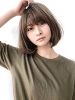 20代30代大人可愛い小顔ボブ/グレージュ/美髪/伸ばしかけ