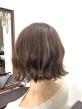 ヌックヘアー(Nook hair) 外ハネボブ×スモーキートパーズ