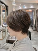 襟足シュッと可愛い♪束感ショート群馬太田ショートボブ