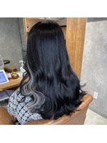 アンククロス 表参道(ANKH CROSS)&nbsp;シールエクステ40枚でインナーとハイライトカラー