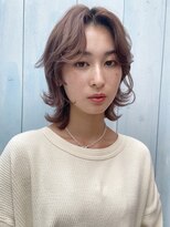 アイティーバイアルバム 八王子店(IT by ALBUM) 外ハネレイヤースタイル_グレージュカラーボブウルフ_48729