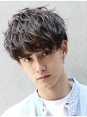 波巻きスパイラルパーママッシュショート無造作パーマ刈り上げ