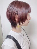 【morio原宿】マッシュウルフ　レッドブラウン　しょーとうるふ