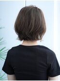 くびレイヤー前髪なしグレージュボブ 外はね【AIN.表参道】川原