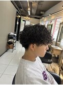 波巻きスパイラルパーマ　波巻きパーマ　メンズパーマ