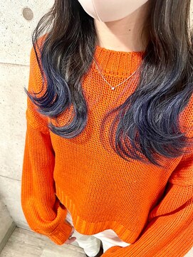 ミズチャーム(Ms.CHARM) 裾カラー/グラデーション/ブルー