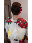 浴衣の着付けとヘアー