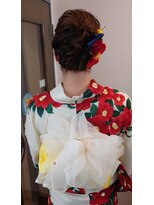 かぐや姫 エルモード フェレ美容室 行徳店 浴衣の着付けとヘアー