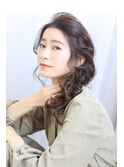 ゆるふわサイド編み下ろしアレンジ