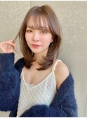 韓国風レイヤーカット髪質改善縮毛矯正ネビージュワンレン小顔