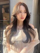 ドットモーダ  町田店(dot. mooda)&nbsp;【オリーブベージュ×顔周りカット】韓国/韓国ヘア/町田/町田駅