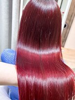 ミシェリー 新宿店(misherry)&nbsp;髪質改善赤髪チェリーレッド韓国風透明感夏カラー/縮毛矯正