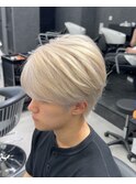 ホワイトブロンド×シースルーマッシュ