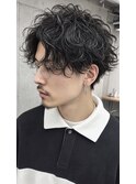 フェザーパーマシャドウパーマダークブラウンニュアンスパーマ