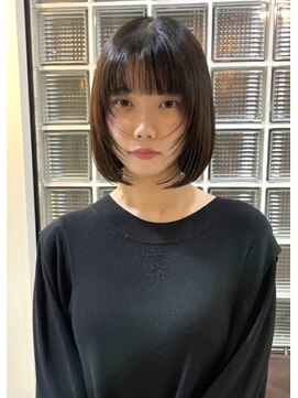 キース ヘアアンドメイク 恵比寿(kith. hair&make) オルチャンボブ韓国巻き暗髪顔まわりレイヤーボブ髪質改善カラー