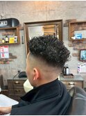 MEN’S HAIR/サーフカール/刈り上げセンターパート/印西