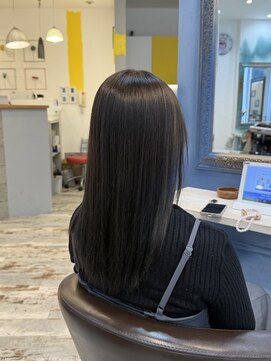 フリックヘアサロン 梅田茶屋町2号店(FLICK HAIR SALON) ミディアム/アッシュカラー/白髪ぼかし/透明感ヘア