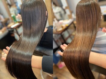 髪のエステ専門店 ヌーク(nuuk)の写真/朝まとまらない髪にもう悩まない。触れたくなる艶髪へ*[蒲生/トリートメント/縮毛矯正/白髪染め/髪質改善]