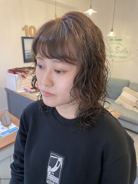 リトルスマイリー 辻堂店(Little Smiley) 艶デジタルパーマ/透明感カラー/ミディアムパーマ