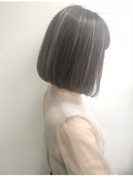 イチマルイチ 中野(100/1) 3Dコントラストボブ__ハイライト__アッシュブラウン_肩上ボブ
