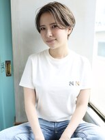 バース(BIRTH)&nbsp;天神【BIRTH】ミントベージュ×前髪なしショートの涼しげヘア　2