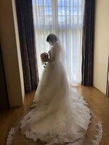 パリスパート2&nbsp;洋装 ベール シンプル コンパクト シニヨン ヘアアレンジ