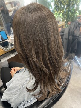 シェル 吉祥寺(shell) グレージュカラー/ボブウルフ/黒髪/ココアベージュ