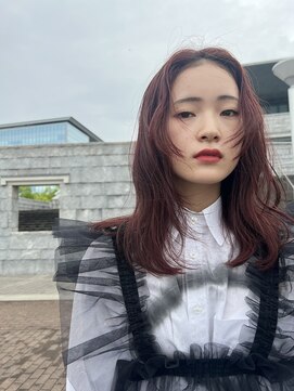 ヒカリスナカザキアンド(HIKARIS nakazaki &) ボルドーカラーと顔まわりカット