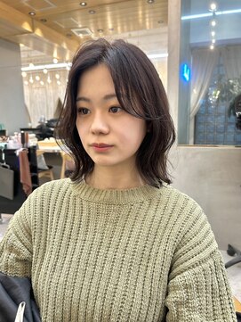 ロンドアジュール 横浜(Lond azur) パーマで作るミディアムボブスタイル!結べるボブ!