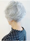大人のグレイショートスタイル☆大人ヘア/似合わせ/白髪染め