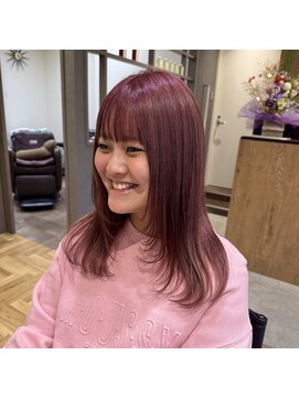 アルマヘアー(Alma hair by murasaki) ◎チェリーピンクカラーのレイヤースタイル◎