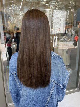 エイトヘアー(8 HAIR) サラツヤオリーブベージュ×ロング