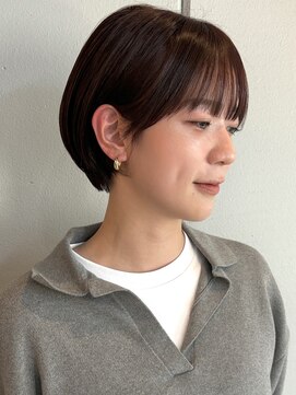 ミクマル(micmal) 20代30代40代大人可愛い小顔丸みショートボブベリーピンクカラー