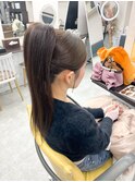 ストレートポニーテール