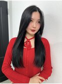 桑名ロングレイヤーカットハッシュカット透明感カラー重めロング