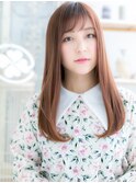 大人かわいいショコラピンクエアーストレートc0上尾20代30代40代