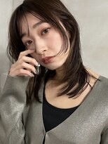 キノ(kino)&nbsp;顔周りカットレイヤーカットダークグレージュ