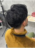 MEN’S HAIR/ブルーブラック/フェザーパーマ