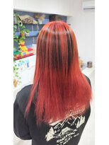 アオイ(Aoi)&nbsp;アンブレラとバレイヤージュのレッドカラー