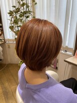 シュヴー 築地(CHEVEUX)&nbsp;ハイトーンオレンジベージュ×ショートボブ